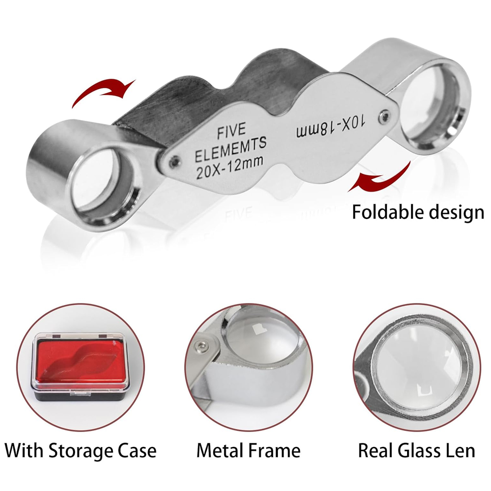 10X 20X Jewelers Loupe Pocket  - đánh giá và giá Eye Piece Magnifier